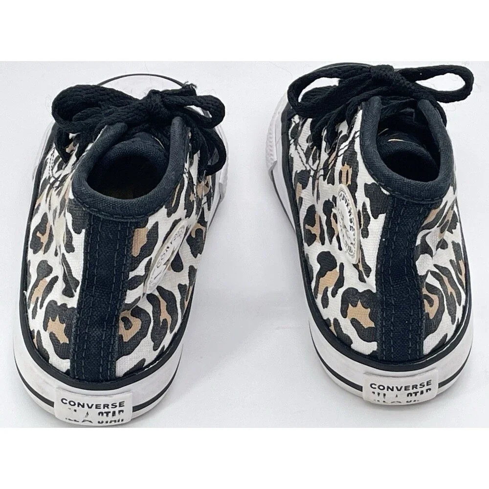 Converse Chuck Taylor Hi Leopard Print Little Kids Size 7 Shoes - Picture 4 of 7